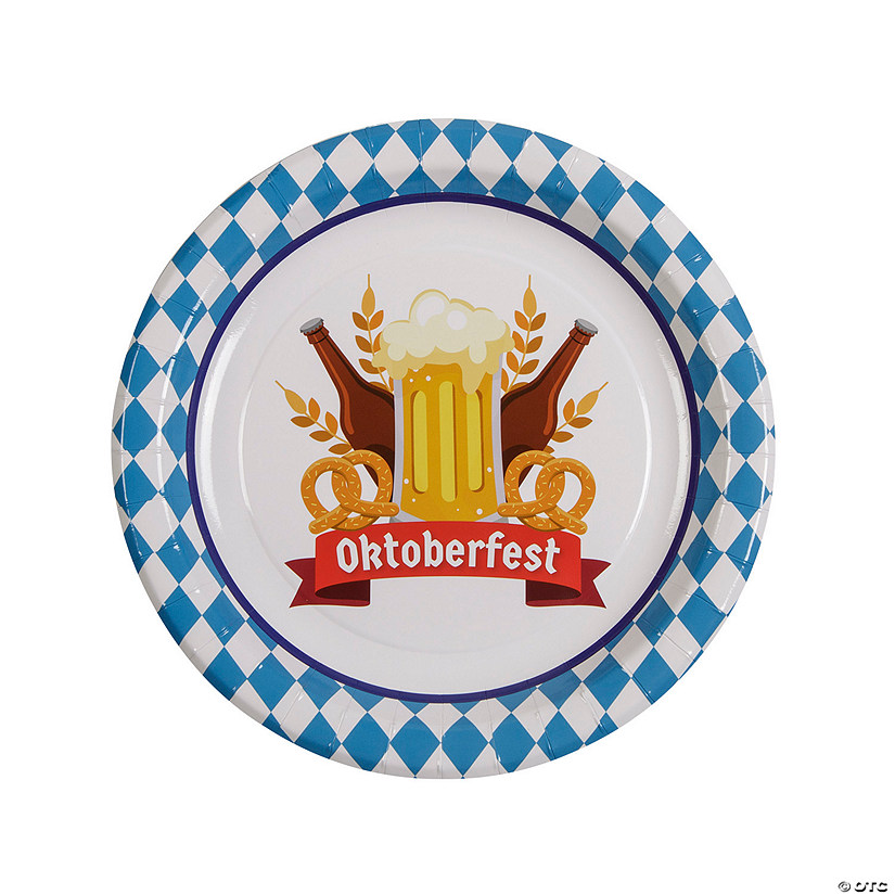 9" Oktoberfest Party Dinner Plates - 8 Ct. Image