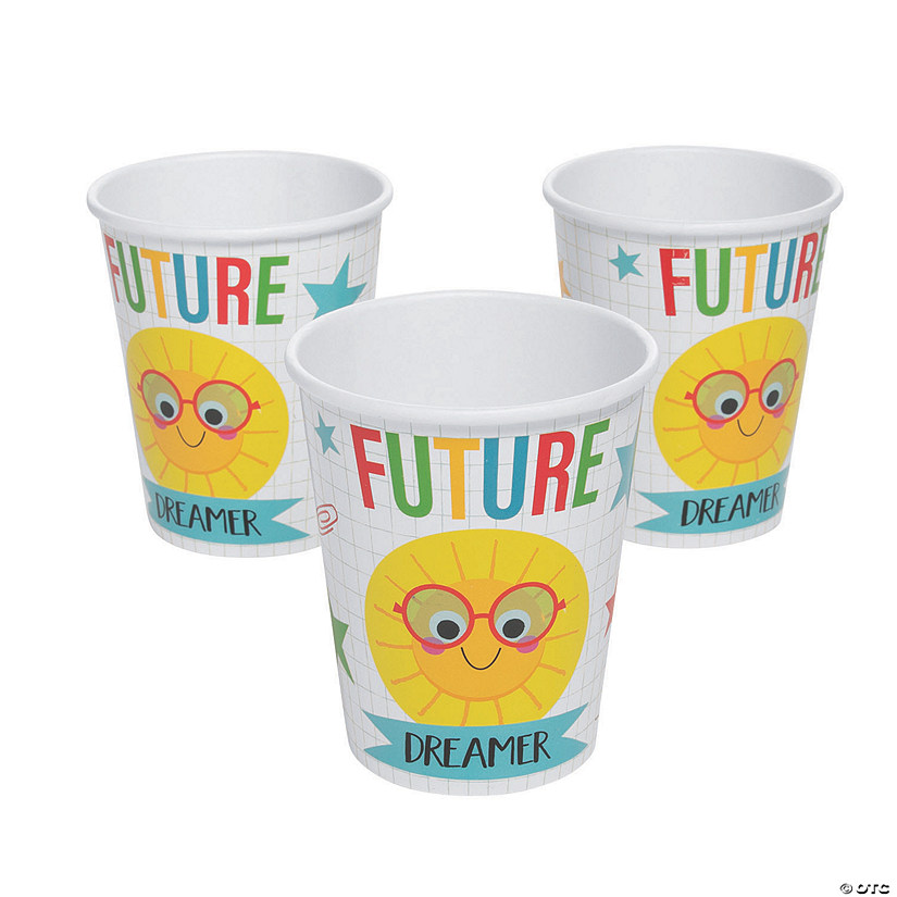 9 oz. Bright Future Disposable Paper Cups - 24 Ct. Image