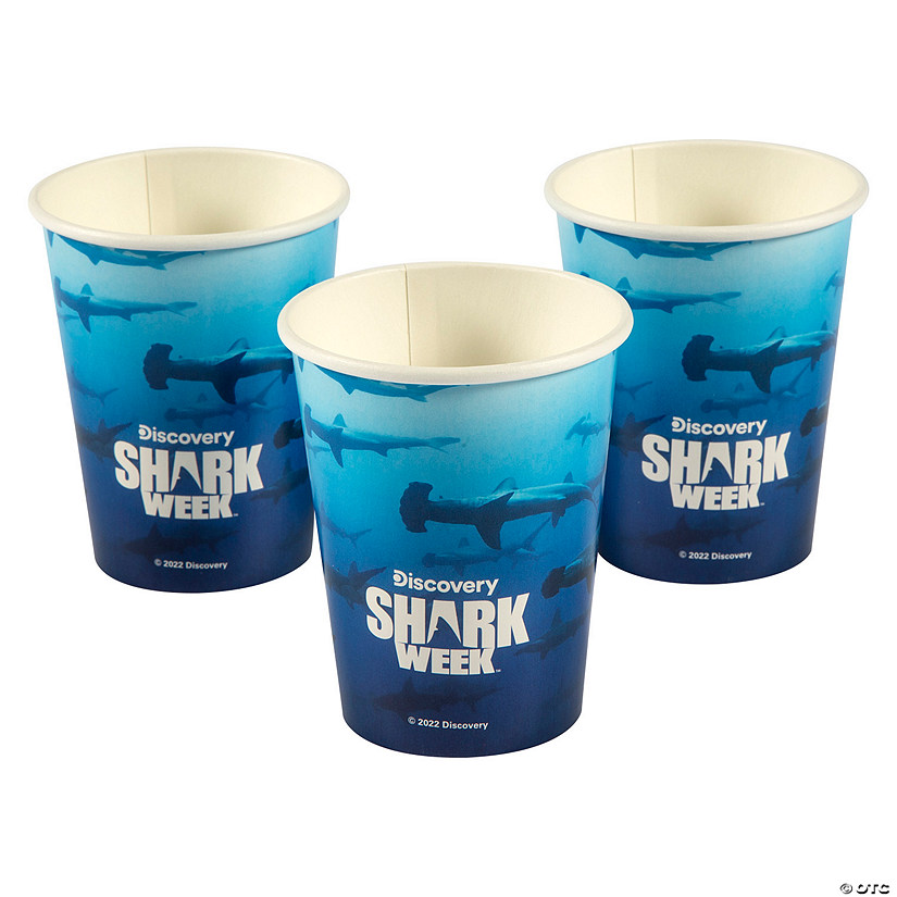 9 oz. Discovery Shark Week&#8482; Hammerhead Party Disposable Paper Cups - 8 Ct. Image