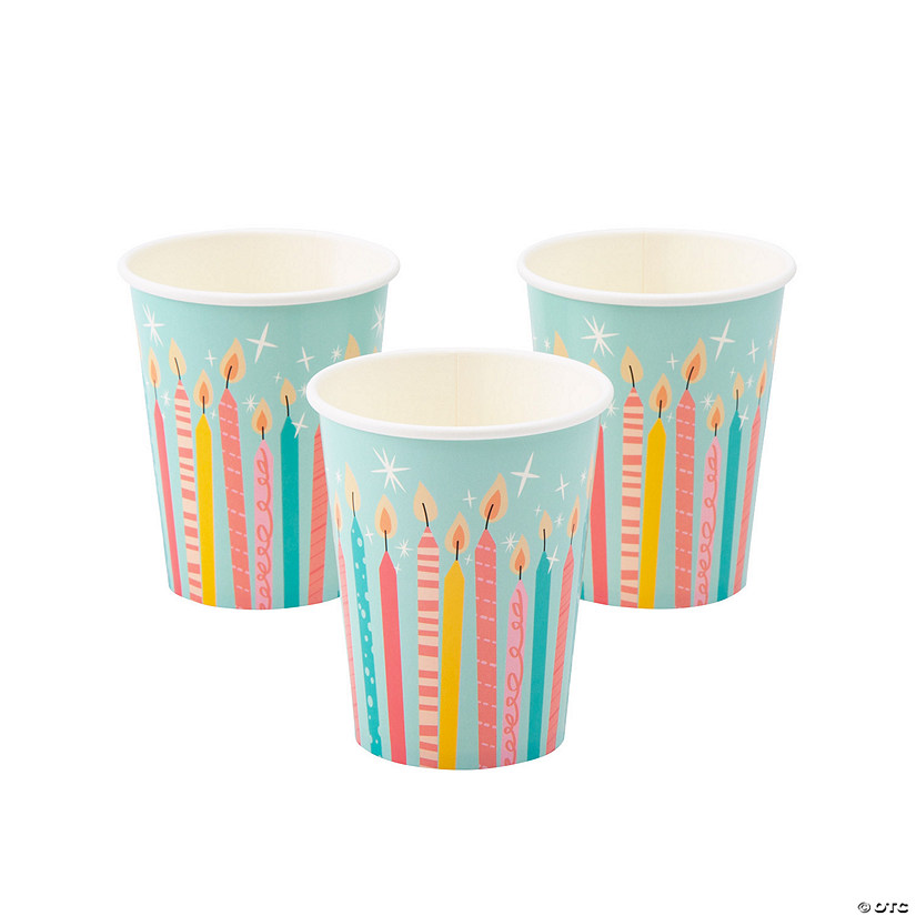 9 oz. Eat Cake Birthday Disposable Paper Cups - 8 Ct. Image