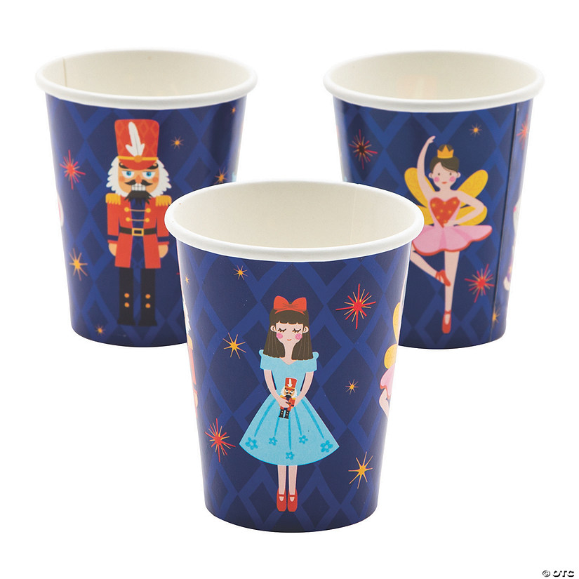 9 oz. Nutcracker Soldier & Fairy Disposable Paper Cups - 8 Ct. Image