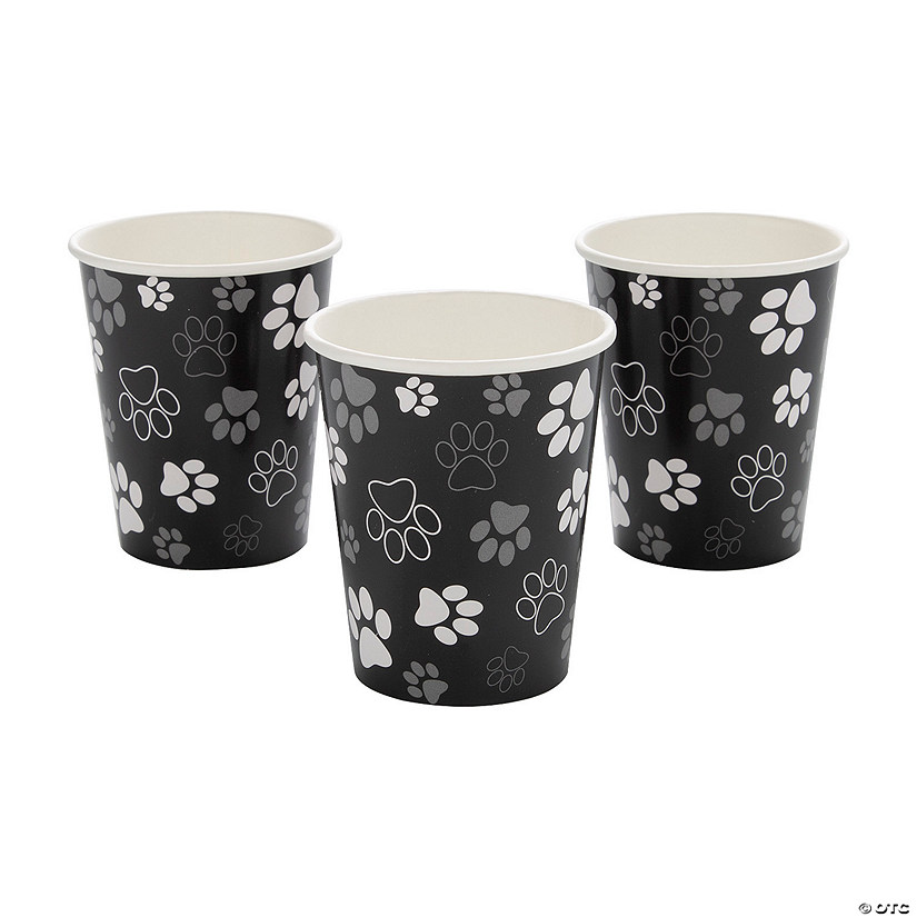 9 oz. Paw Print Party Disposable Paper Cups - 8 Ct. Image