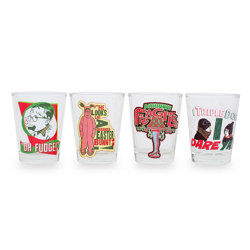 A Christmas Story Quotes 2-Ounce Mini Shot Glasses  Set of 4 Image