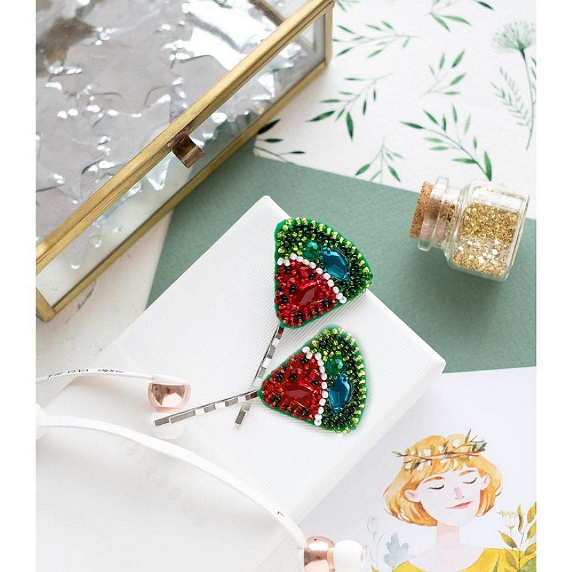Abris Art Bead Embroidery Decoration Kit Watermelon slice ADH-007 Image