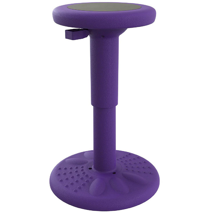 Active Chairs Adjustable Wobble Stool for Kids, Flexible Seating Improves Focus and Helps ADD/ADHD,  16.65-23.75-Inch Chair, Ages 13-18, Purple Image