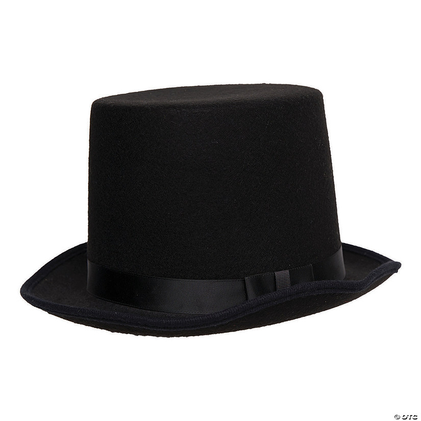 Adult Black Top Hat - Black Image