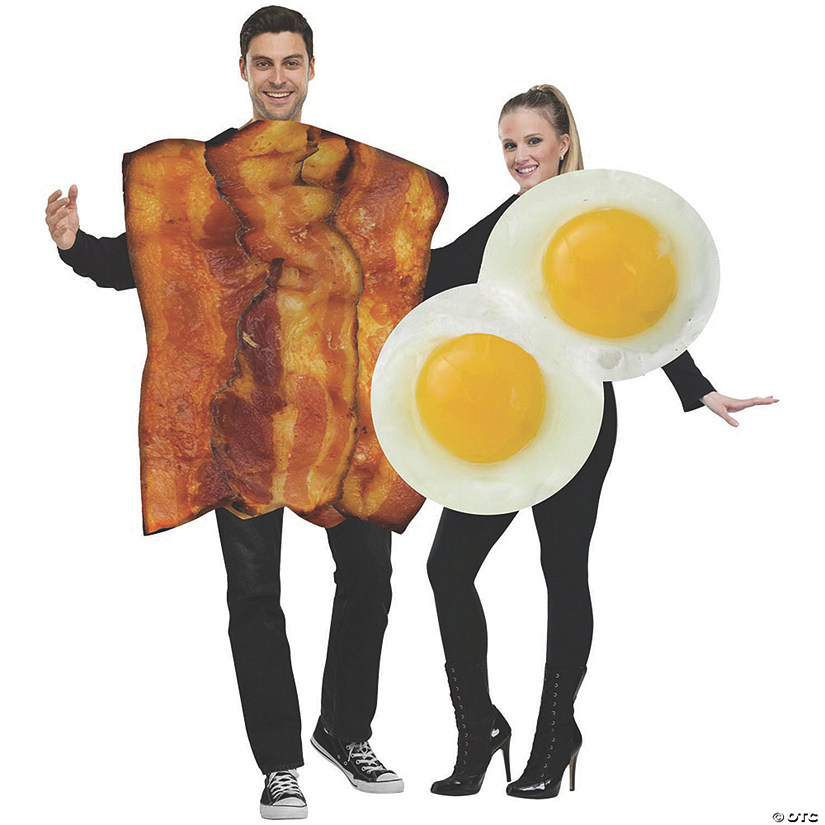 Adult's Bacon and Eggs Couples Costumes Image