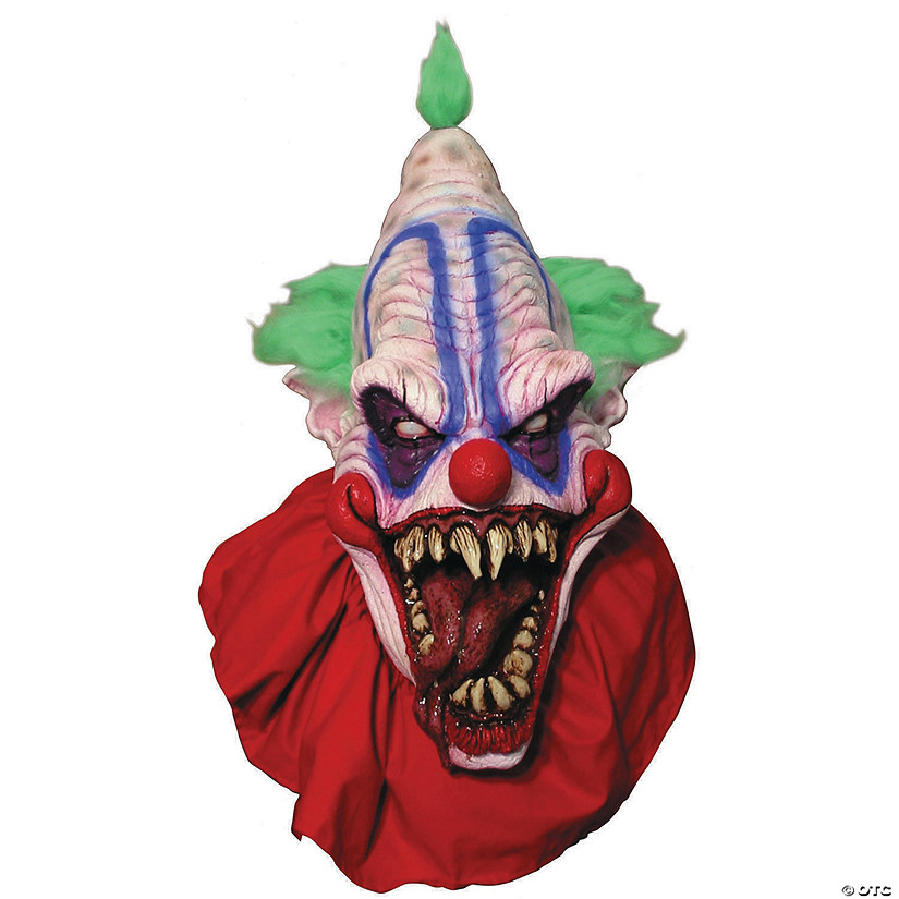 Adults Big Top Clown Mask with Green Hair Image