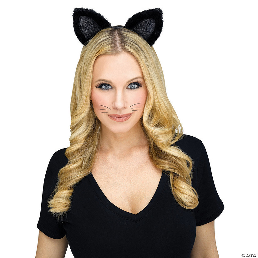 Adults Black Cat Headband Image