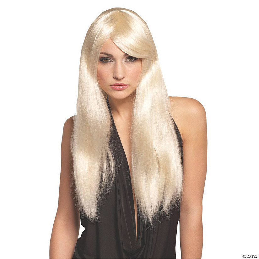 Adults Blonde Long Diva Wig with Bangs Image