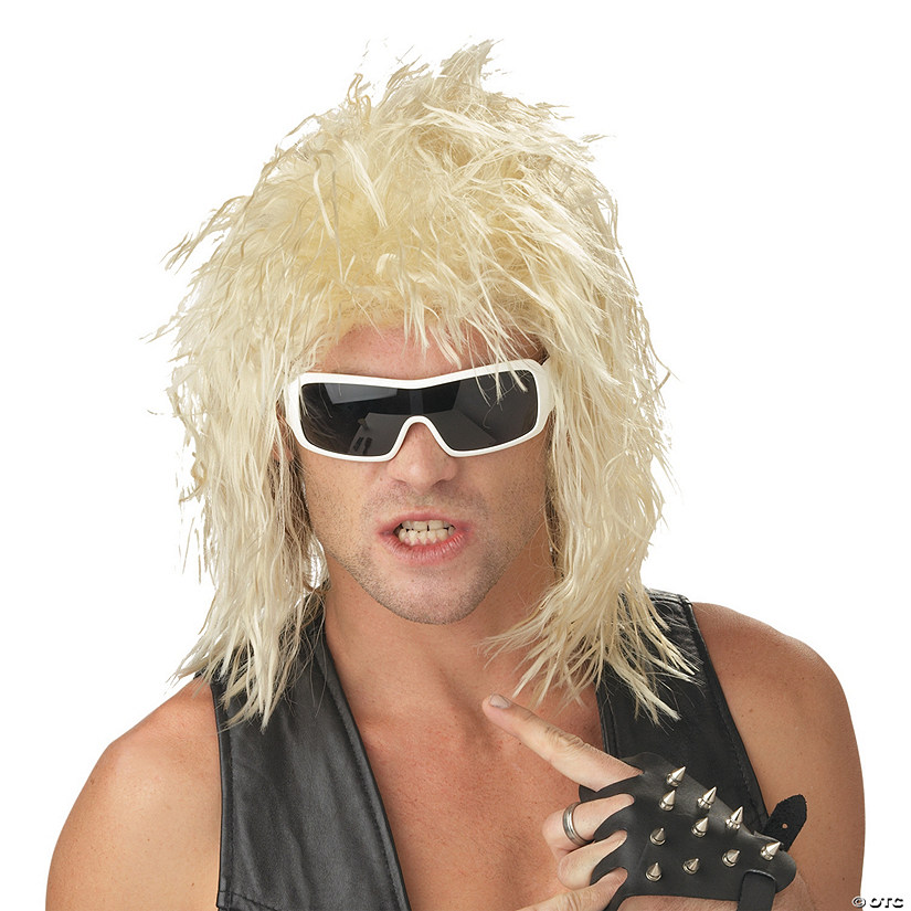 Adults Blonde Rock Star Wig Image