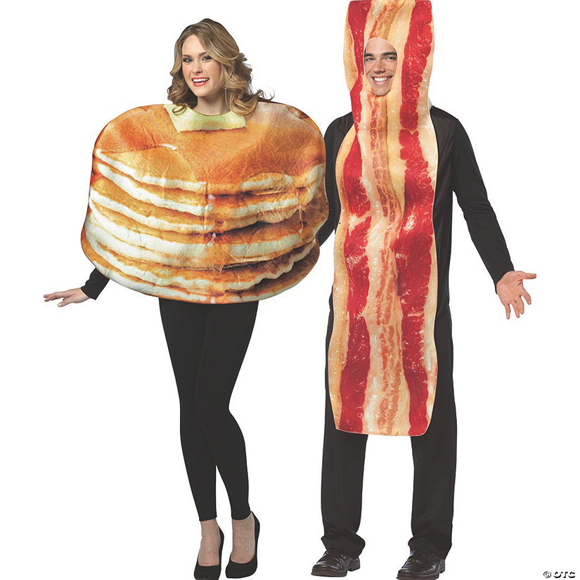 Adults Pancakes & Bacon Couples Costumes Image