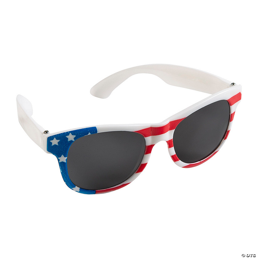 Adults Patriotic Flag Nomad Sunglasses - 12 Pc. Image