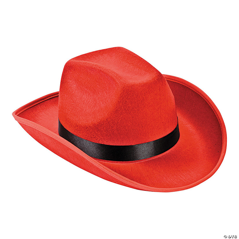 Adults Red Cowboy Hat Image