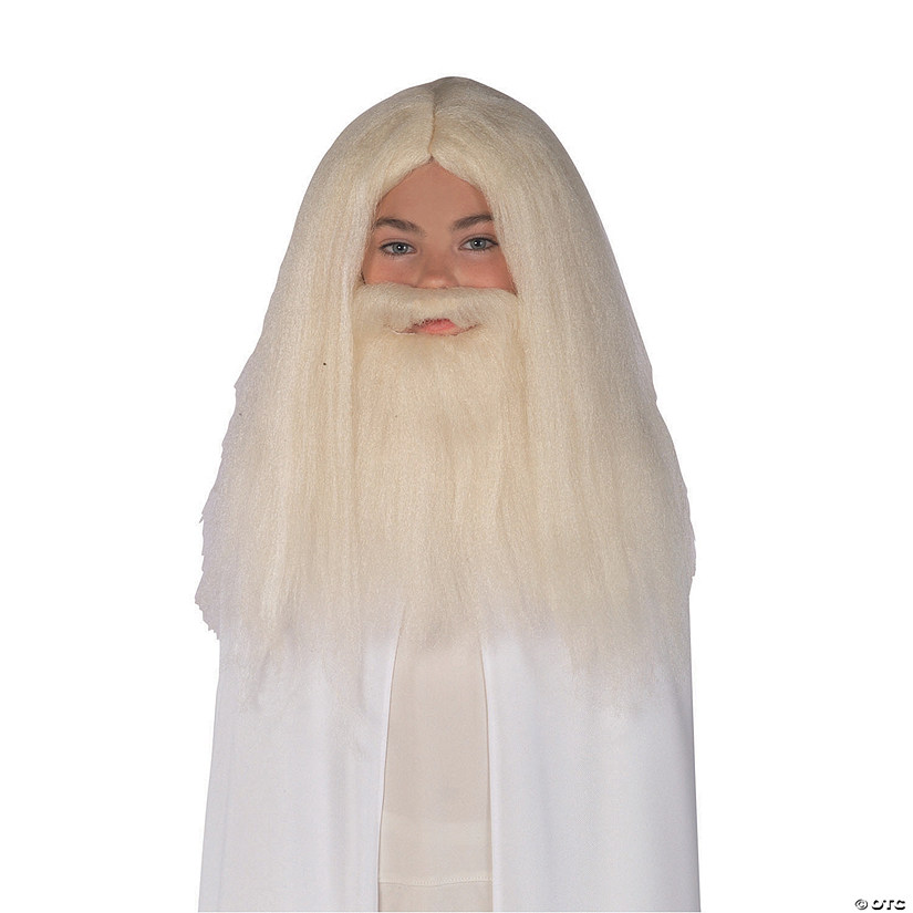 Adults The Lord of the Rings&#8482; Gray Gandalf Wig & Beard Image