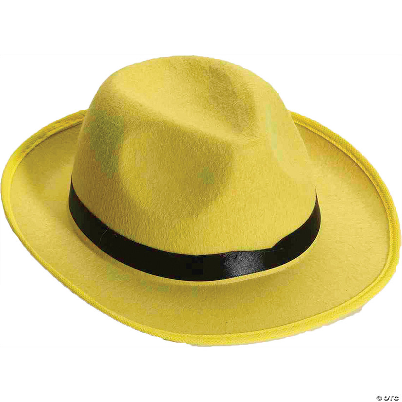 Adults Yellow Fedora Hat Image