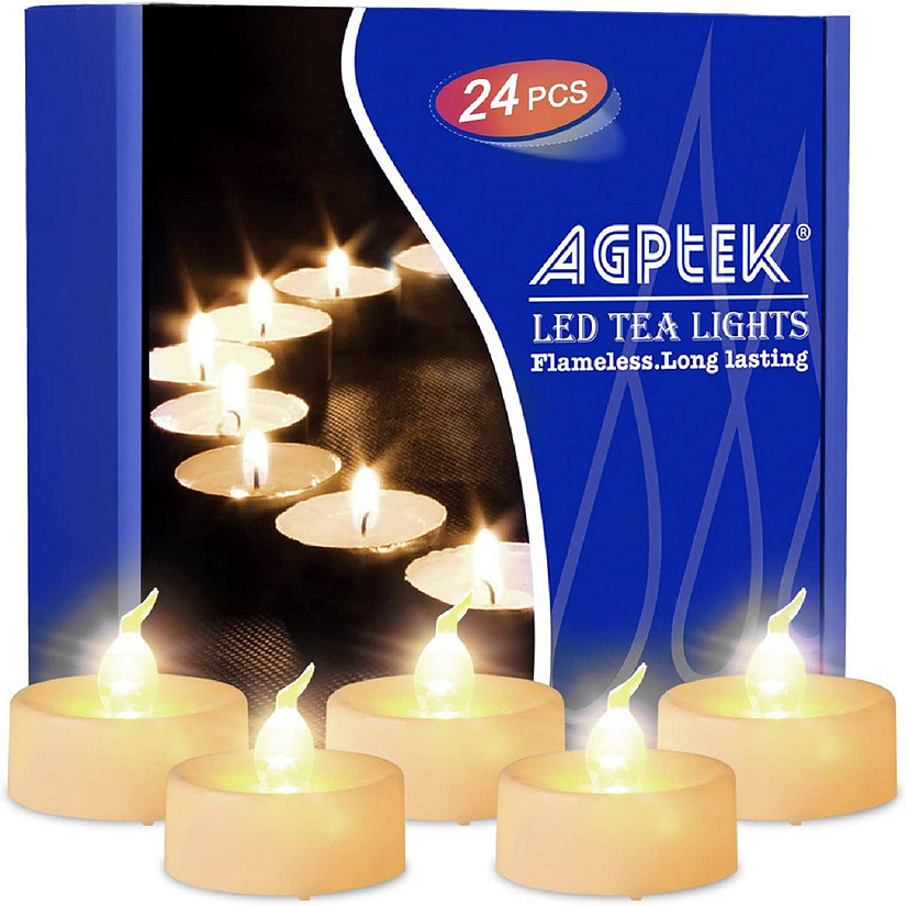 AGPtek 24pack Warm White Flameless Tealight Candles Image