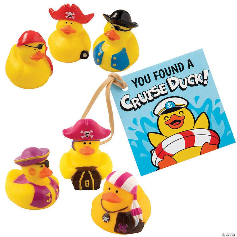 Ahoy You&#8217;ve Been Ducked Cruise Handouts with Tags for 24 Image
