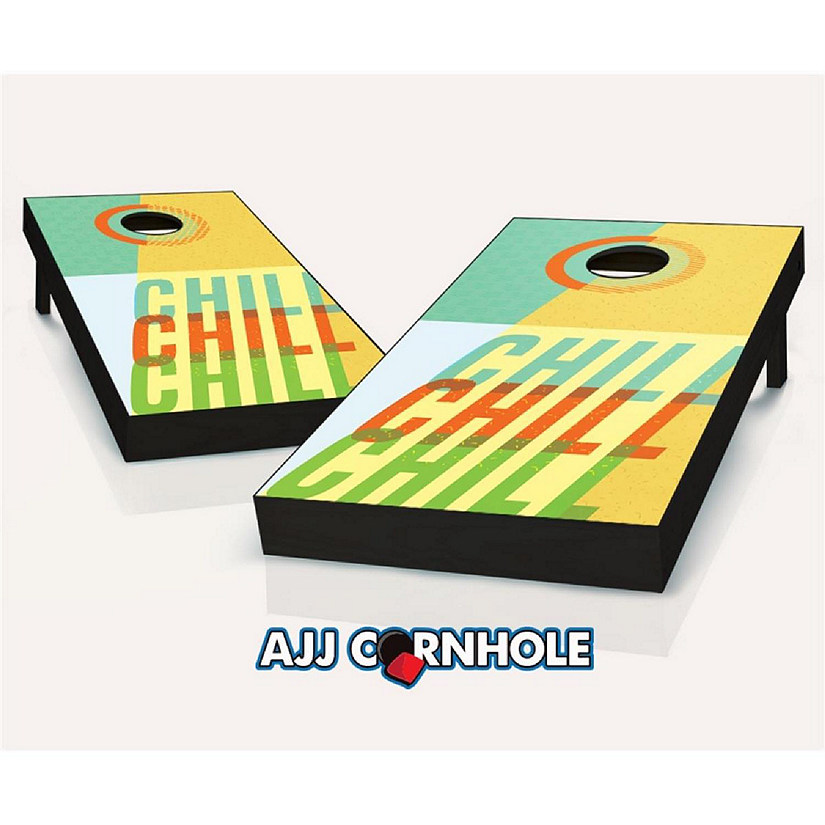 AJJCornhole 107-Chill Chill Theme Cornhole Set with Bags - 8 x 24 x 48 in. Image