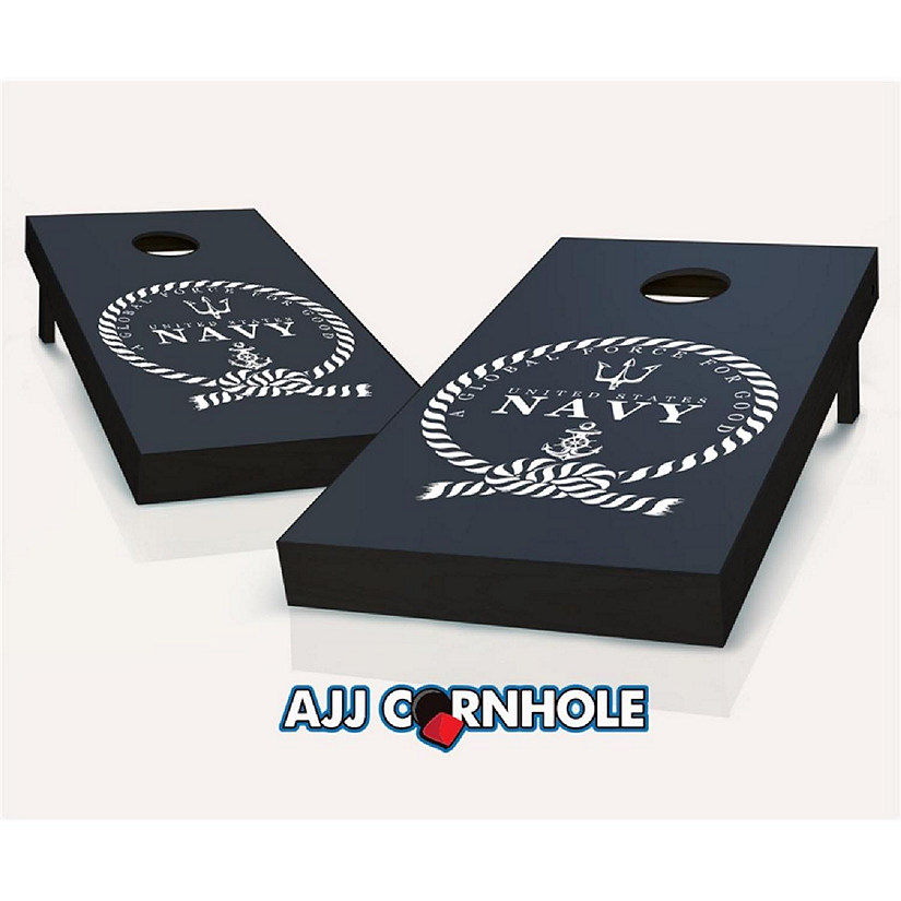 AJJCornhole 107-NavyGlobalForce US Navy Global Force for Good Theme Cornhole Set with Bags - 8 x 24 x 48 in. Image
