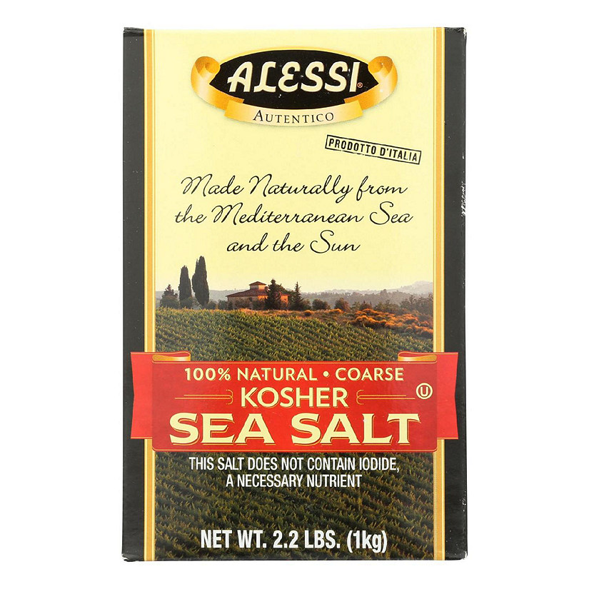 Alessi Kosher Sea Salt - Case of 6 - 35.3 OZ Image