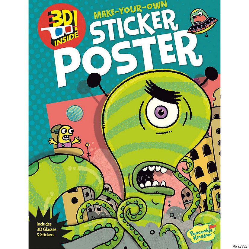Alien Attack! 3D Poster Sticker Activity Book Image
