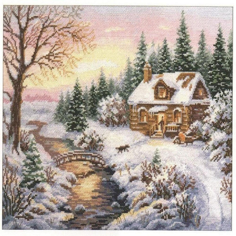 Alisa - Winter. Towards evening 3-15 Counted Cross-Stitch Kit Image