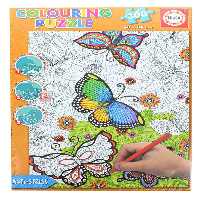 All Good Things are Wild and Free 300 Piece Coloring Jigsaw Puzzle Image
