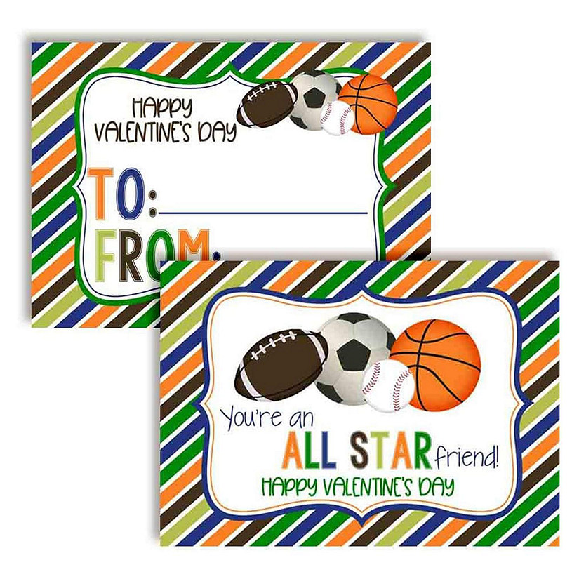 All Star Classroom Valentines 30pc. by AmandaCreation Image