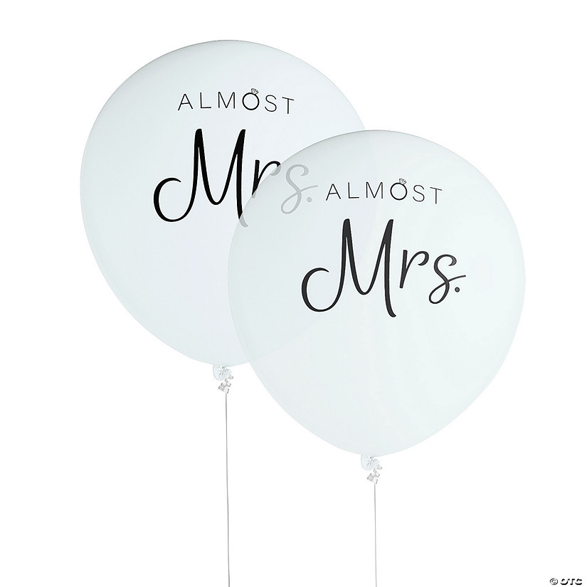 Almost Mrs. Clear 36" Latex Balloons - 2 Pc.  Image