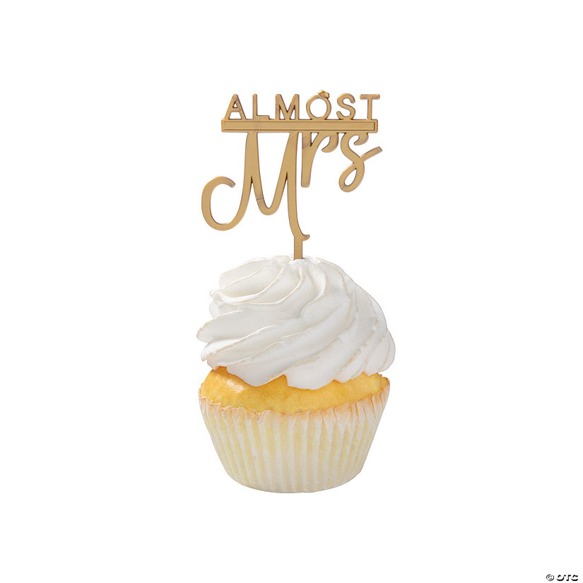 Almost Mrs Cupcake Topper - 25 Pc. Image