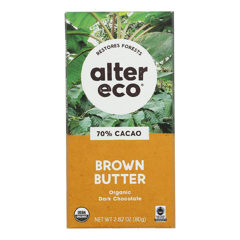 Alter Eco Americas Chocolate - Organic - Dark Salted Brown Butter - 2.82 oz - case of 12 Image