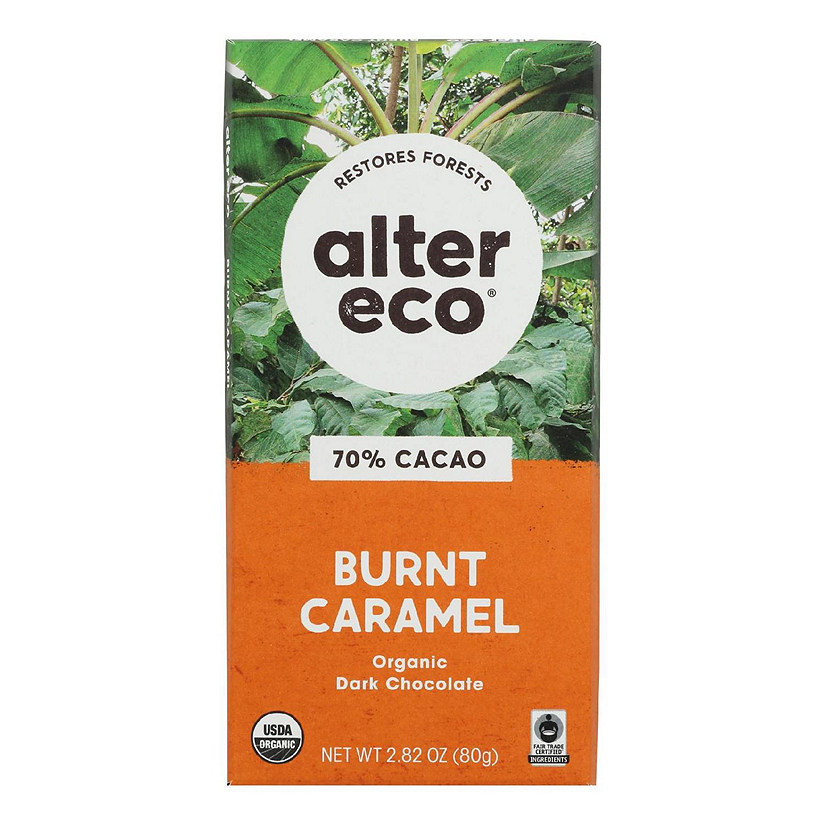 Alter Eco Americas Organic Chocolate Bar - Dark Salted Burnt Caramel - 2.82 oz Bars - Case of 12 Image