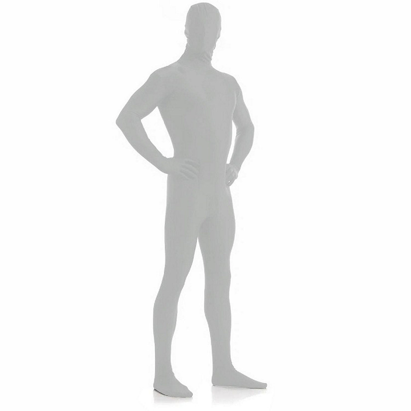 AltSkin Full Body Stretch Fabric Zentai Suit Costume - Silver (Large) Image