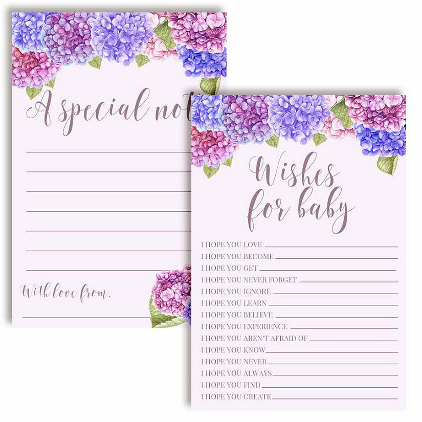 AmandaCreation Blue and Purple Hydrangea Baby Wishes 20pc. Image