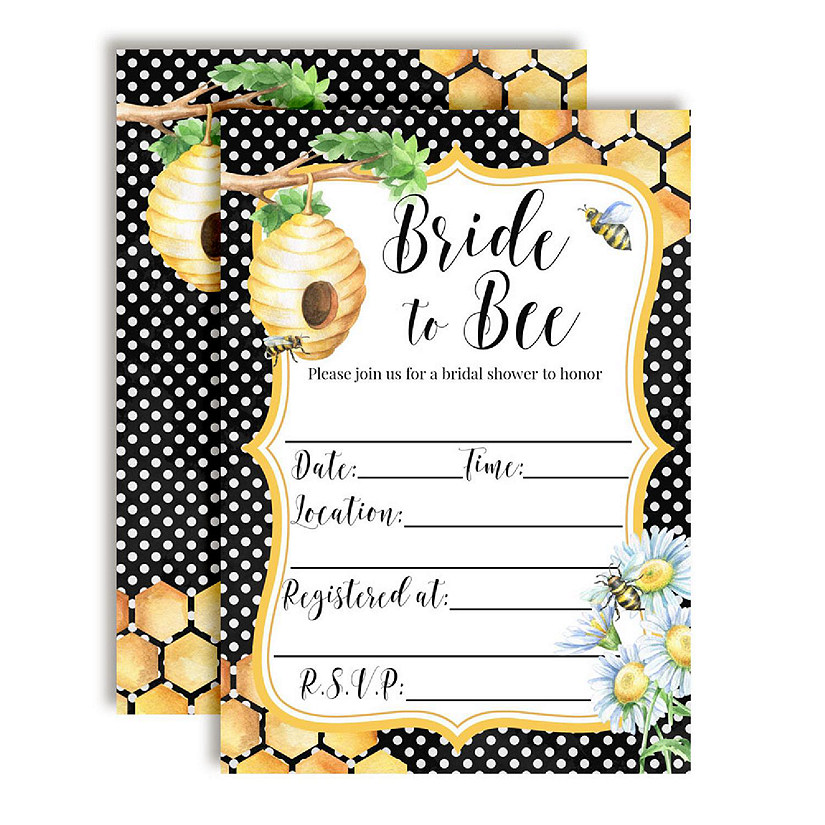 AmandaCreation Bride to Bee Invites 40pc. Image
