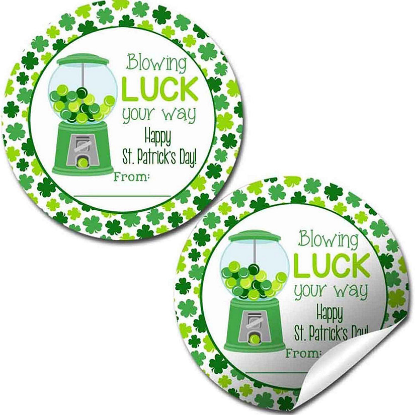 AmandaCreation Bubblegum Luck St. Patrick's Day Envelope Seal 40pcs. Image