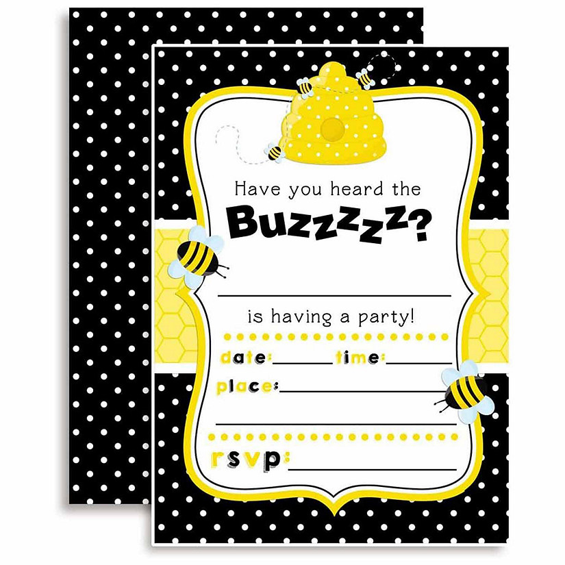 AmandaCreation Bumble Bee Invites 40pc. Image