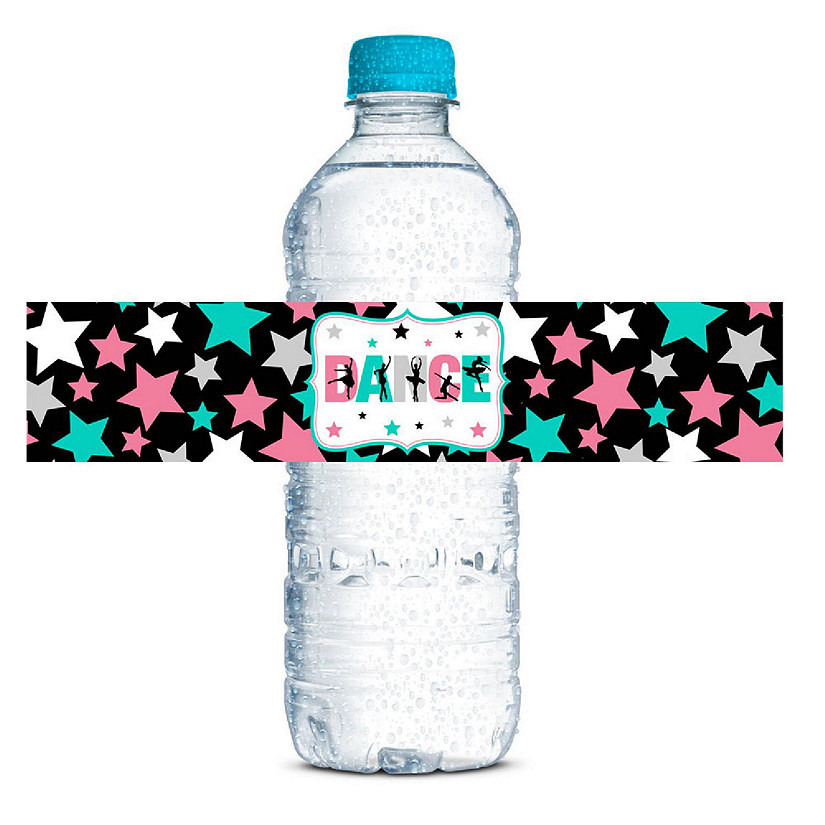 AmandaCreation Dance Birthday Water Bottle Labels 20 pcs. Image