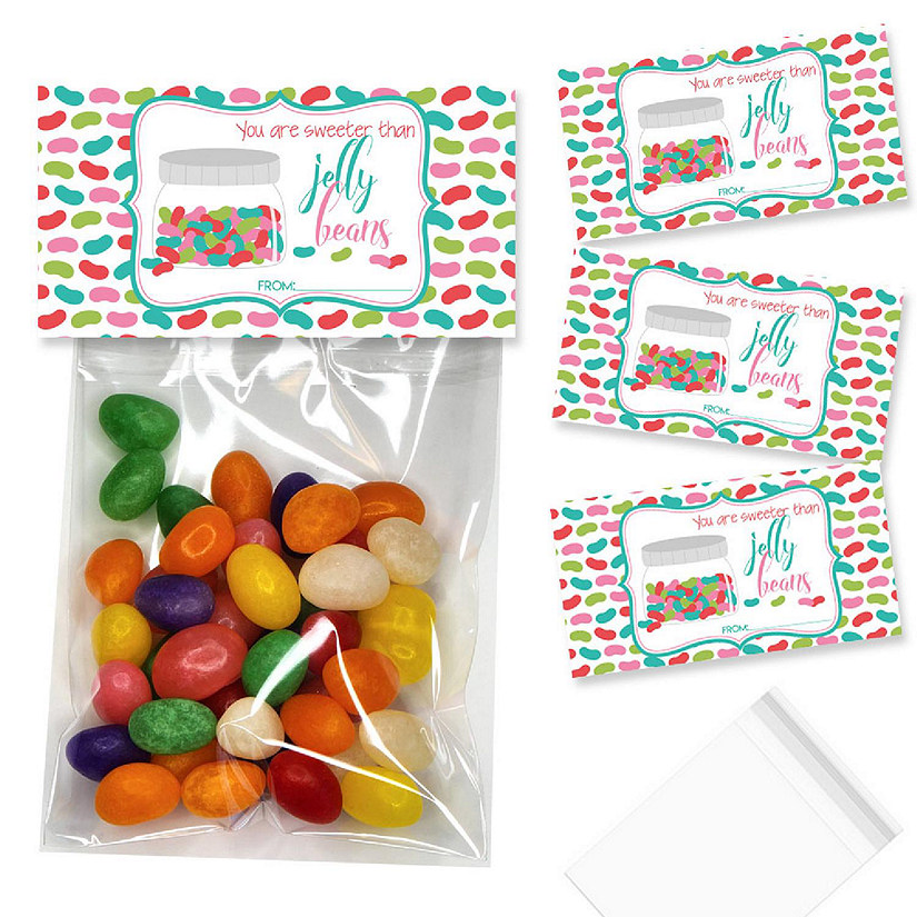AmandaCreation Easter Jelly Beans Bag Toppers 40pc. Image
