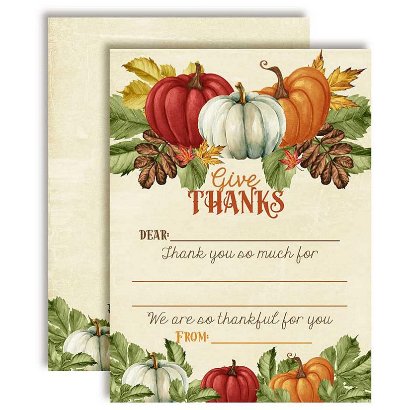 AmandaCreation Fall Pumpkins Thanksgiving Thank You 20pc. Image