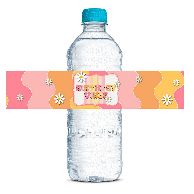 AmandaCreation Fibe is a Vibe Birthday Water Bottle Labels 20 pcs. Image