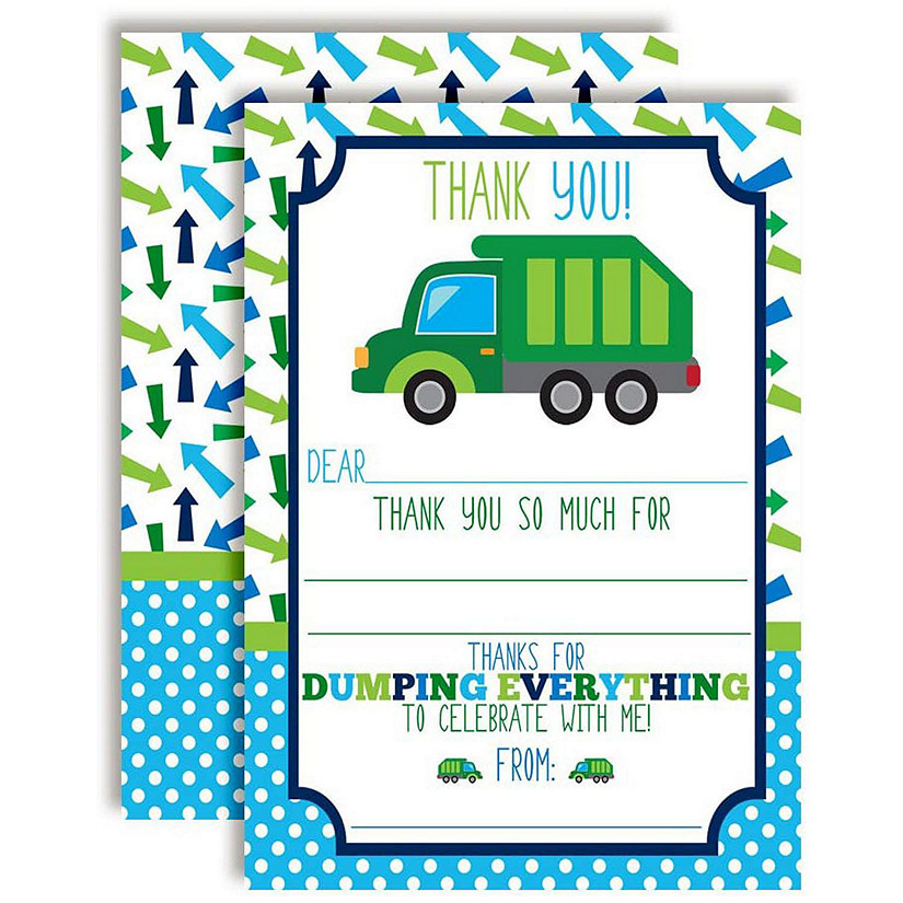 AmandaCreation Garbage Truck Thank You 20pc. Image