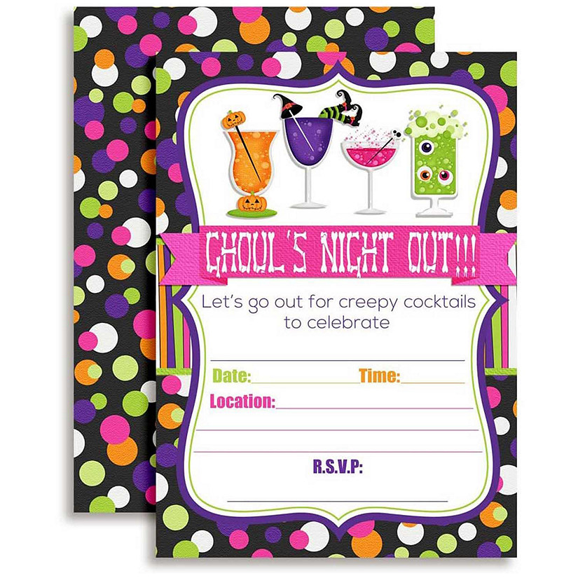 AmandaCreation Ghoul's Night Out Invites 40pc. Image