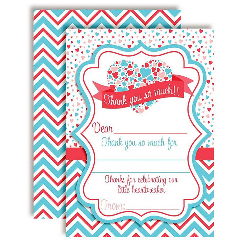 AmandaCreation Heartbreaker Red and Purple Thank You 20pc. Image