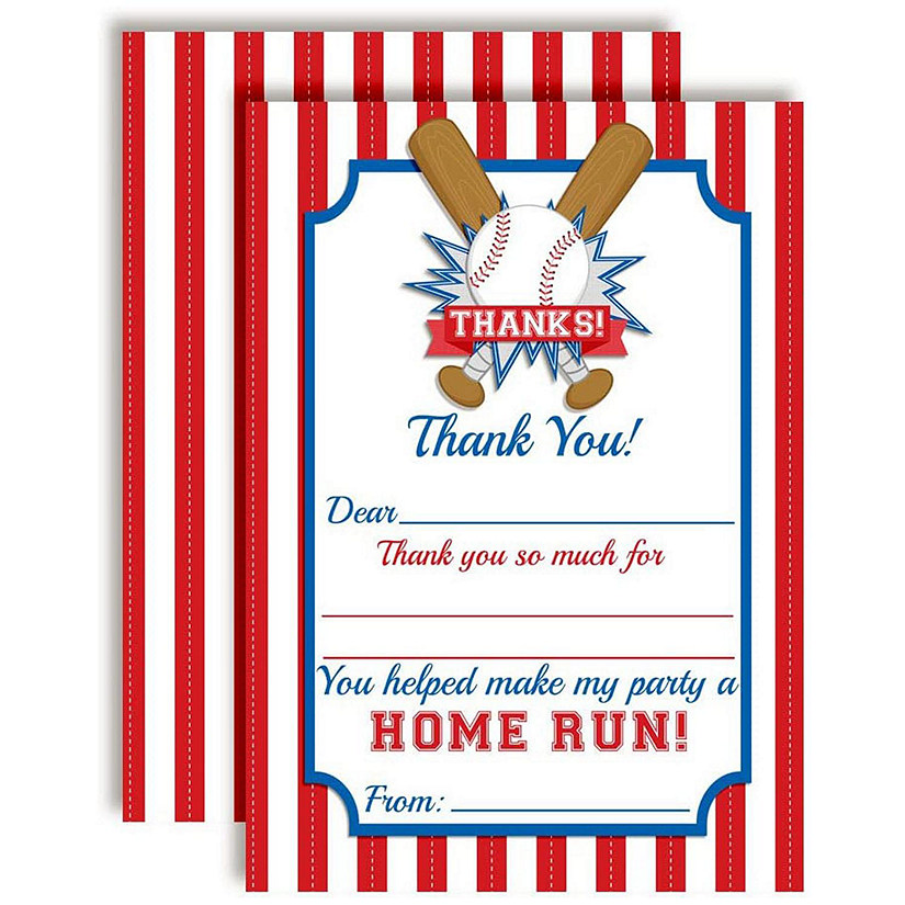 AmandaCreation Home Run Thank You 20pc. Image