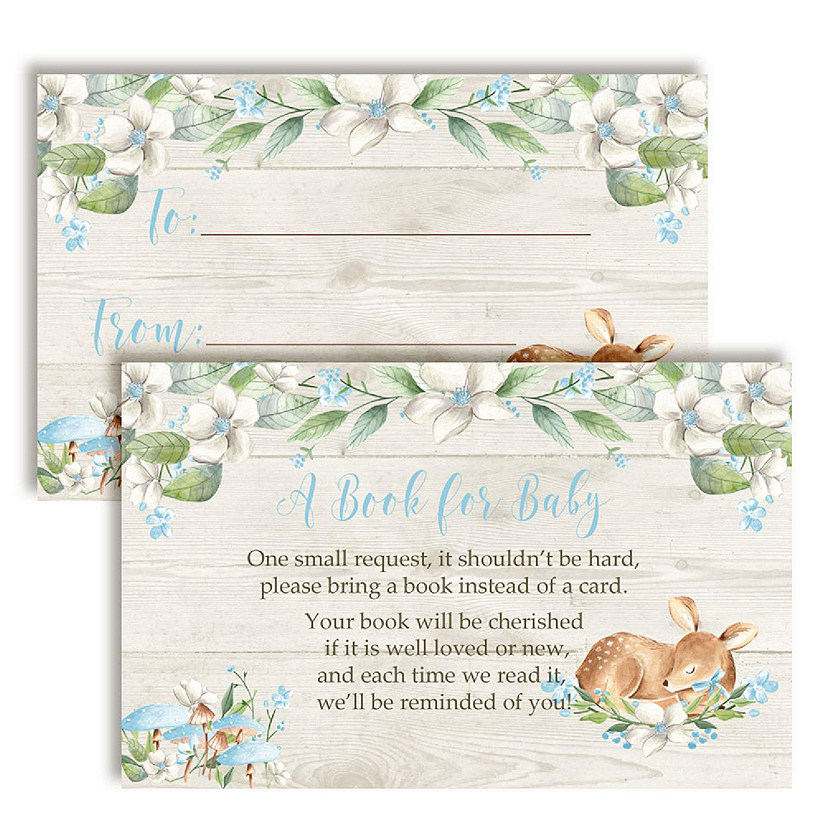 AmandaCreation Little Deer Boy Book Card 20pc. Image
