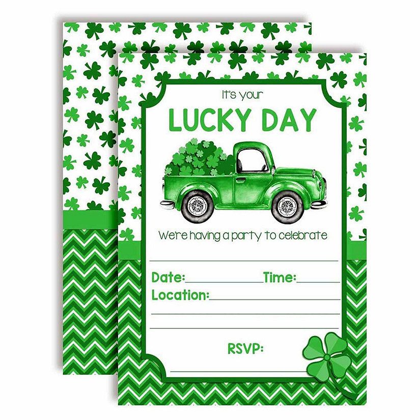AmandaCreation Lucky Day Truck Invites 40pc. Image