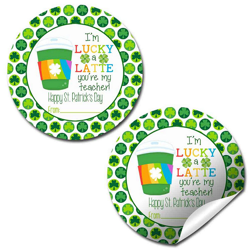 AmandaCreation Lucky Latte St. Patrick's Day Envelope Seal 40pcs. Image