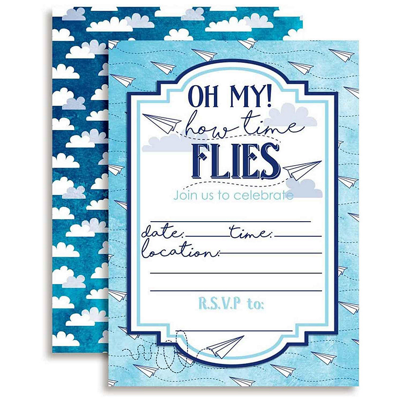 AmandaCreation Paper Airplane Invites 40pc. Image